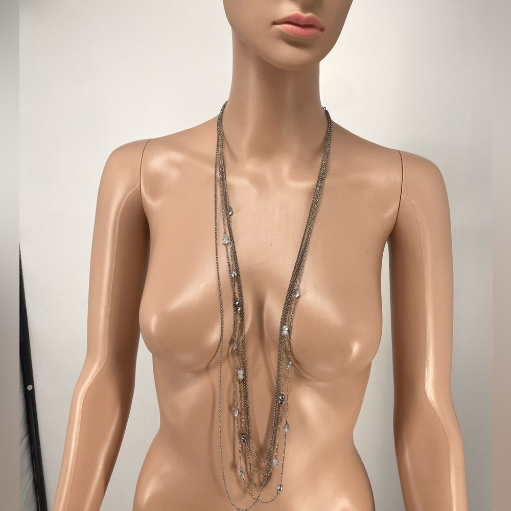 Elegant Silver Layered Necklace